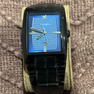 Fossil Black Watch with Blue Dial